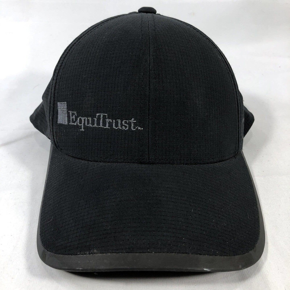 EQUITRUST OGIO HAT CAP ADJUSTABLE ONE SIZE FITS MOST BLACK GRAY STRAP ADJUST